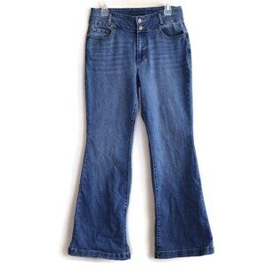 Size 8 - d. jeans flare leg jeans - Medium Wash - Blue Jeans - Denim Jeans